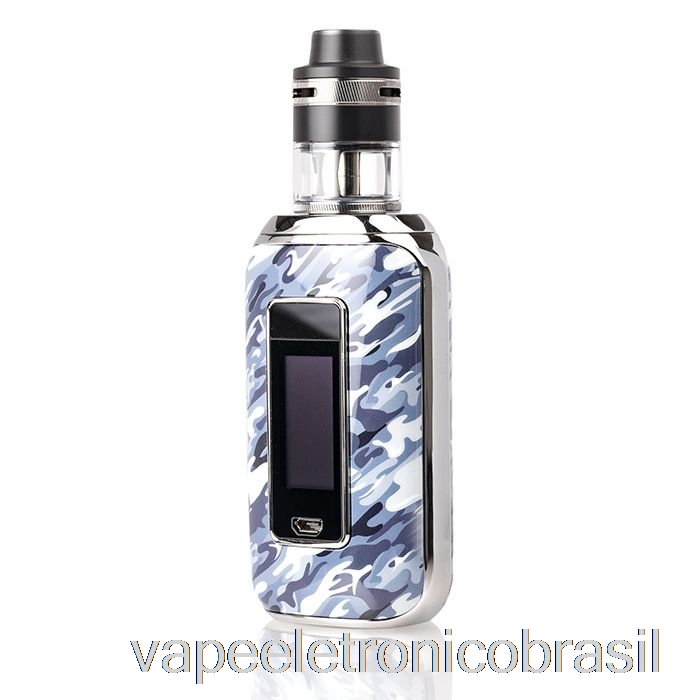 Vape Recarregável Aspire Skystar Revvo 210w Touch Screen Starter Kit Azul Camo